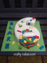 Number 6 lego cake